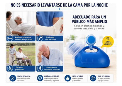 Orinal portátil para cama | Cómodo y práctico | Medinurex