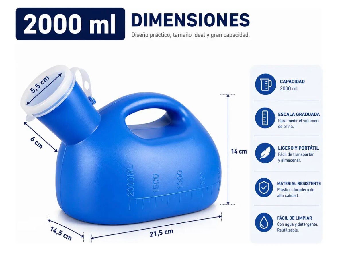 Orinal portátil para cama | Cómodo y práctico | Medinurex