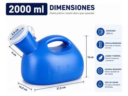 Orinal portátil para cama | Cómodo y práctico | Medinurex