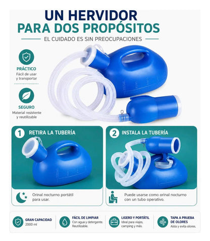 Orinal portátil para cama | Cómodo y práctico | Medinurex