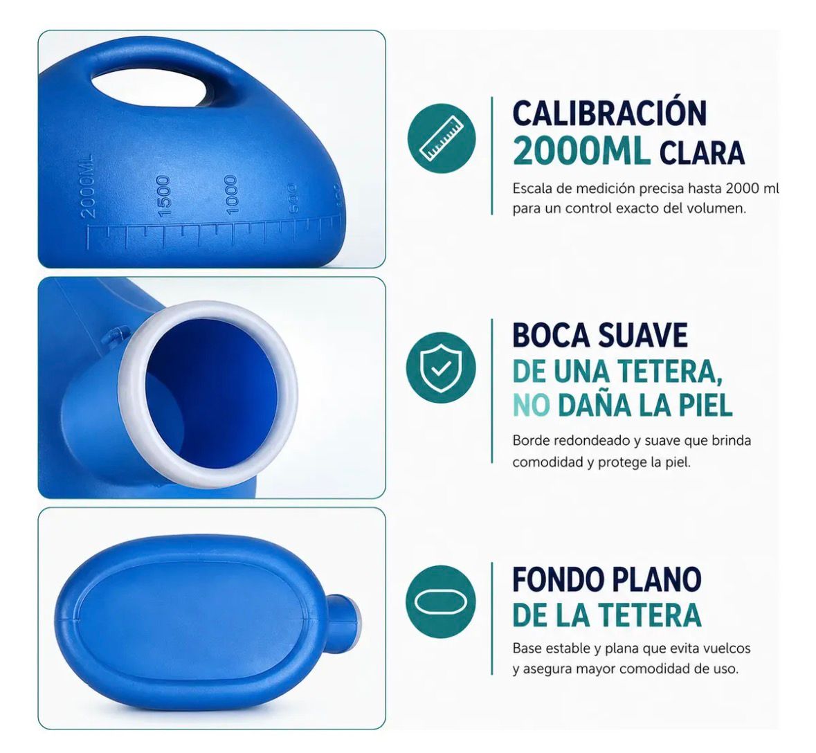 Orinal portátil para cama | Cómodo y práctico | Medinurex